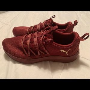 Puma plum athletic shoes